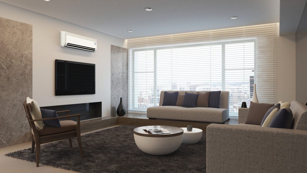 Air Conditioner In Living Room Or Bedroom