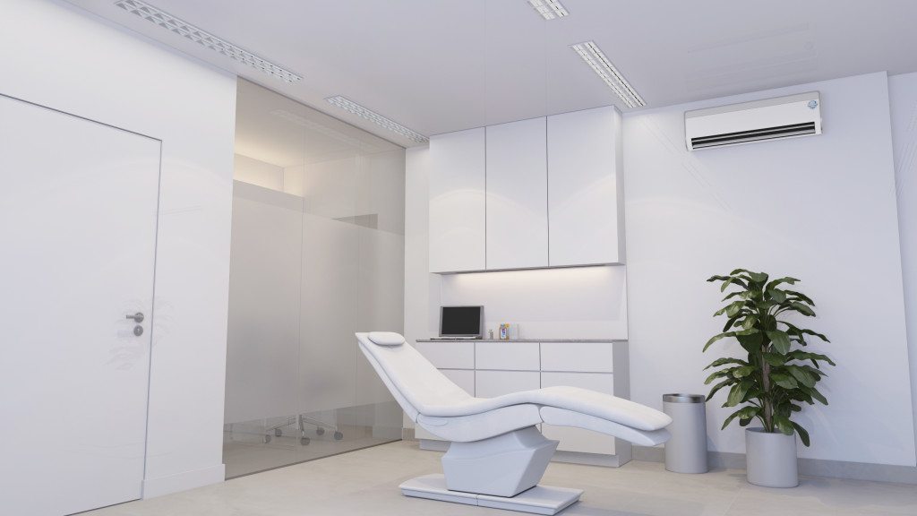 Wall Mounted Air Conditioner In Medical Room Render - The Air ...